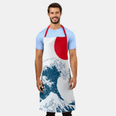 De grote golf van Kanagawa Modern Twist Schort (Gedragen)