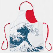 De grote golf van Kanagawa Modern Twist Schort (Voorkant)