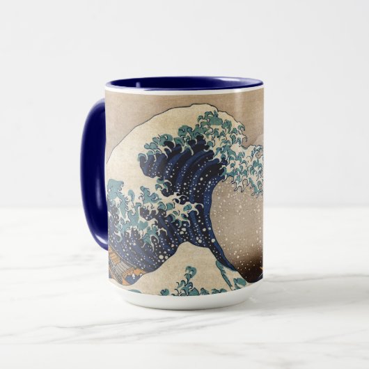 De Grote Golf van Kanagawa Mok (Voorkant links)