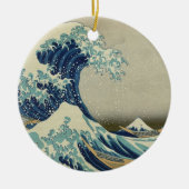 De Grote Golf van Kanagawa Mount Fuji Japan Keramisch Ornament (Voorkant)