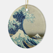 De Grote Golf van Kanagawa Mount Fuji Japan Keramisch Ornament (Links)