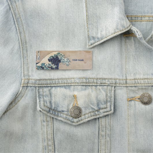 De Grote Golf van Kanagawa Naamplaatje (In situ)