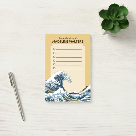 De Grote Golf van Kanagawa Persoonlijke checklist Post-it® Notes (Kantoor)