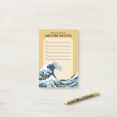 De Grote Golf van Kanagawa Persoonlijke checklist Post-it® Notes (Op bureau)