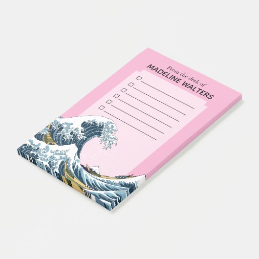 De Grote Golf van Kanagawa Persoonlijke checklist Post-it® Notes (Schuin)