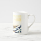 De Grote Golf van Kanagawa Porselein Kop (Rechts)