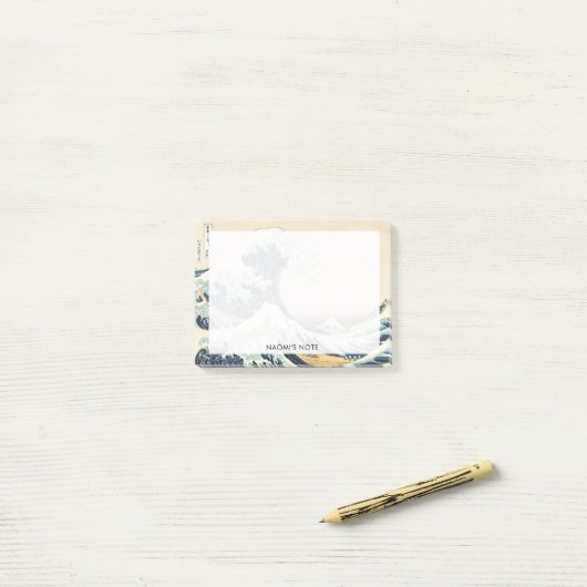 De Grote Golf van Kanagawa Post-it® Notes (Op bureau)
