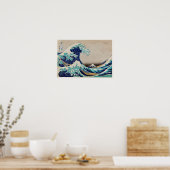De Grote Golf van Kanagawa Poster (Keuken)