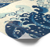 De Grote Golf van Kanagawa Poster (Hoek)