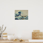 De Grote Golf van Kanagawa Poster (Keuken)