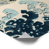 De Grote Golf van Kanagawa Poster (Hoek)