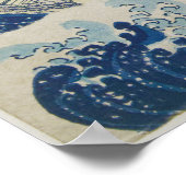 De Grote Golf van Kanagawa Poster (Hoek)