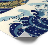 De Grote Golf van Kanagawa Poster (Hoek)