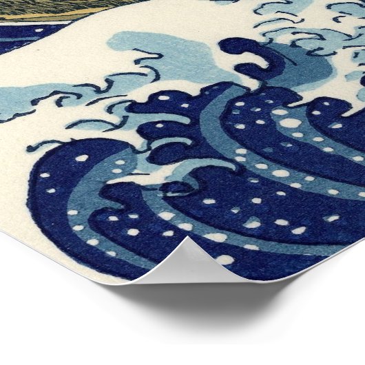 De grote golf van Kanagawa Poster (Hoek)