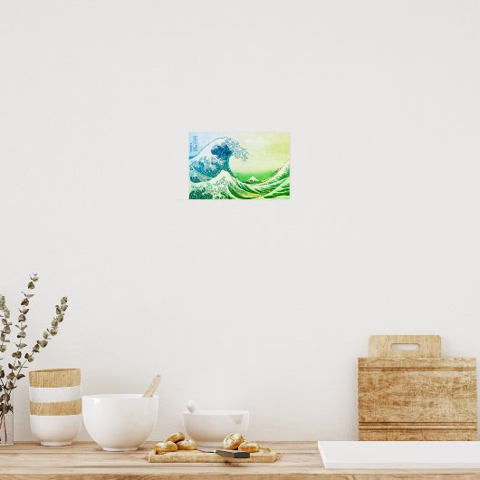 De grote golf van Kanagawa Poster (Keuken)