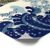 De Grote Golf van Kanagawa Poster (Hoek)