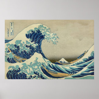 De Grote Golf van Kanagawa Poster
