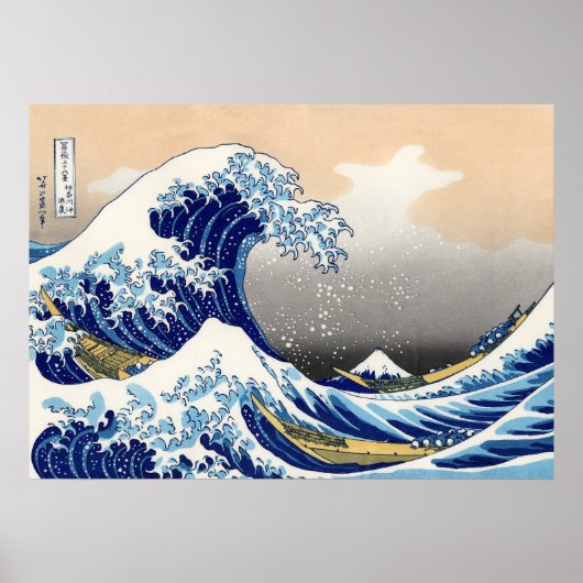 De Grote Golf van Kanagawa Poster (Voorkant)