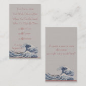 De Grote Golf van Kanagawa Regelmatig Visitekaartj Visitekaartje (Voorkant / Achterkant)