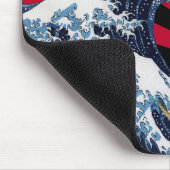 De Grote Golf van Kanagawa + Rising Sun Muismat (Hoek)