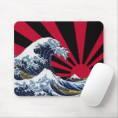 De Grote Golf van Kanagawa + Rising Sun Muismat (Met muis)