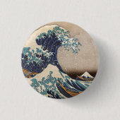 De Grote Golf van Kanagawa Ronde Button 3,2 Cm (Voorkant)