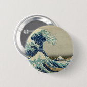 De Grote Golf van Kanagawa Ronde Button 5,7 Cm (Voorkant /achterkant)