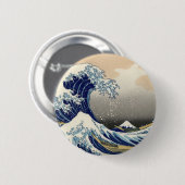 De Grote Golf van Kanagawa Ronde Button 5,7 Cm (Voorkant /achterkant)