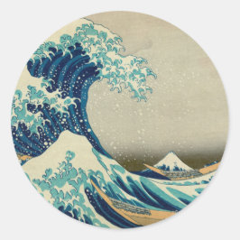 De Grote Golf van Kanagawa Ronde Sticker