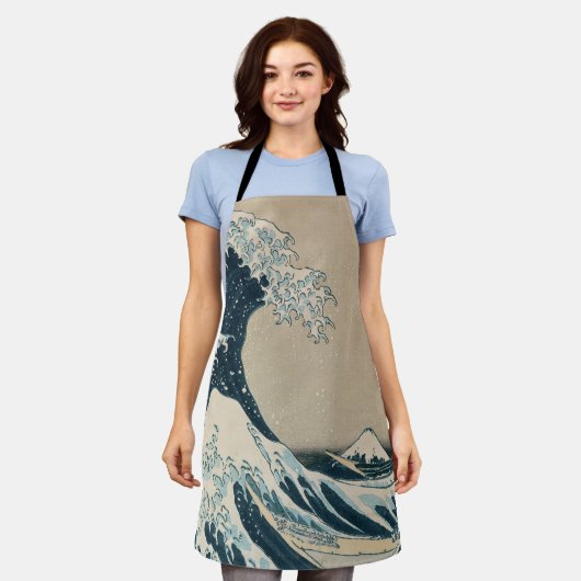 De Grote Golf van Kanagawa Schort (Gedragen)