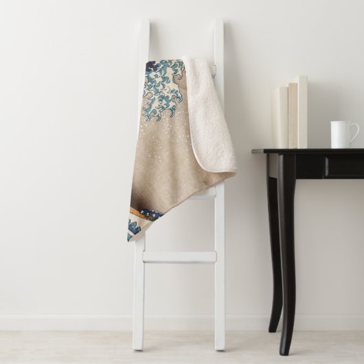 De Grote Golf van Kanagawa Sherpa Deken (In situ)