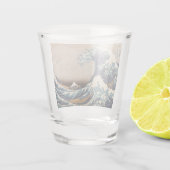 De Grote Golf van Kanagawa Shot Glas (Achterkant)