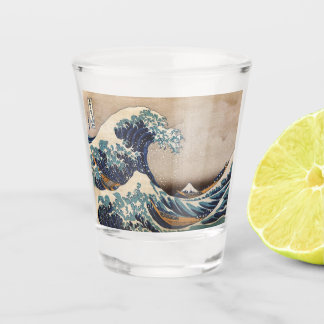 De Grote Golf van Kanagawa Shot Glas