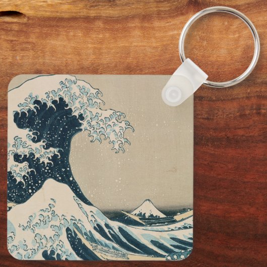 De Grote Golf van Kanagawa Sleutelhanger (Achterkant)