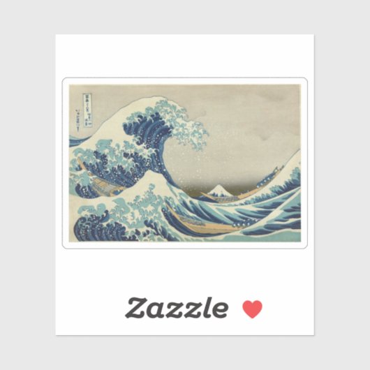 De Grote Golf van Kanagawa Sticker (Vel)