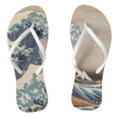 De Grote Golf van Kanagawa Teenslippers (Voetbed)