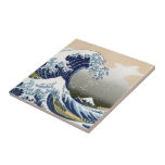 De grote golf van Kanagawa Tegeltje<br><div class="desc">Japanse kunst De Grote Golf van Kanagawa of de golf ... verbluffende kunst in ukiyo-e stijl door een grote meester Katsushika Hokusai ... kunst op moderne producten uit Zazilicious</div>
