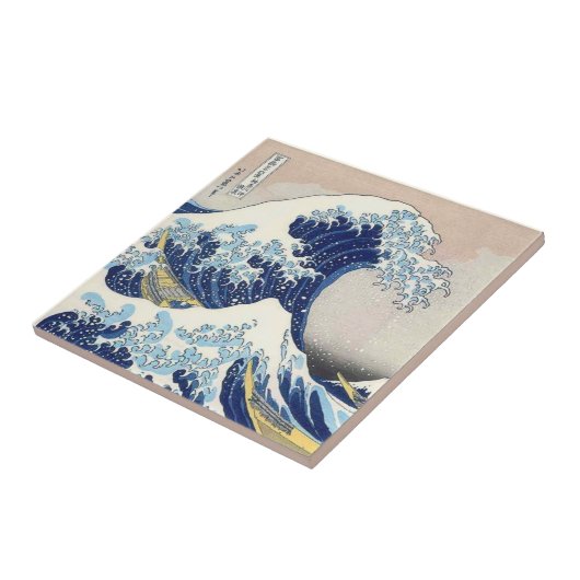 De Grote Golf van Kanagawa Tegeltje (Zijkant)