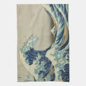 De Grote Golf van Kanagawa Theedoek (Verticaal)
