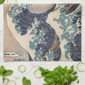 De Grote Golf van Kanagawa Theedoek (Gevouwen)