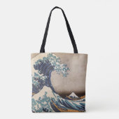 De Grote Golf van Kanagawa Tote Bag (Achterkant)