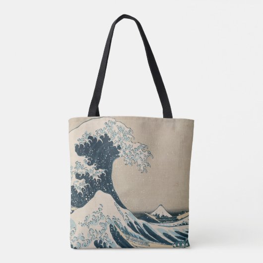 De Grote Golf van Kanagawa Tote Bag (Achterkant)