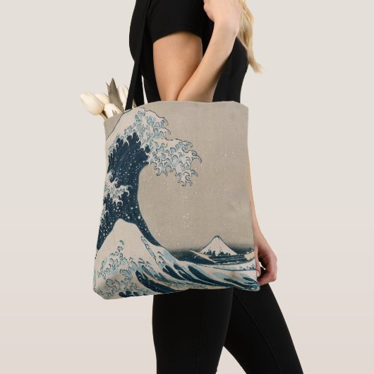 De Grote Golf van Kanagawa Tote Bag (Dichtbij)