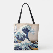 De Grote Golf van Kanagawa Tote Bag (Achterkant)