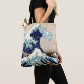 De Grote Golf van Kanagawa Tote Bag (Dichtbij)