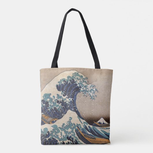 De Grote Golf van Kanagawa Tote Bag (Achterkant)