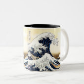 De Grote Golf van Kanagawa Tweekleurige Koffiemok (Voorkant rechts)
