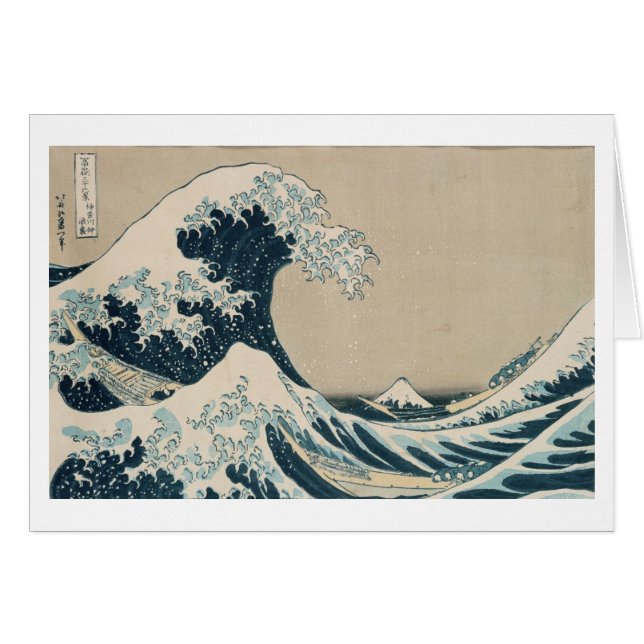 De Grote Golf van Kanagawa, Uitzichten van de berg (Voorkant Horizontaal)
