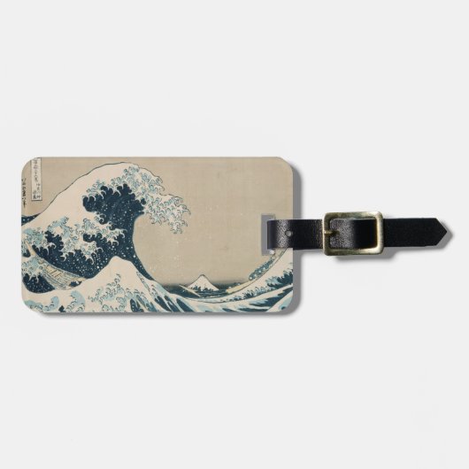 De Grote Golf van Kanagawa, Uitzichten van de berg Bagagelabel (Voorkant horizontaal)