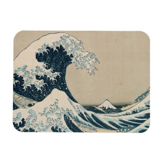 De Grote Golf van Kanagawa, Uitzichten van de berg Magneet (Horizontaal)